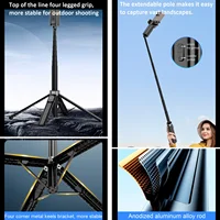 Auto Face Tracking Tripod Selfie Stick 360° Rotation for iPhone Phone 1.5m Extendable AI Follow-up Auto Tracking Phone Holder - Image 5
