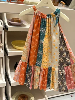 Floral Halter Girls Dress 1