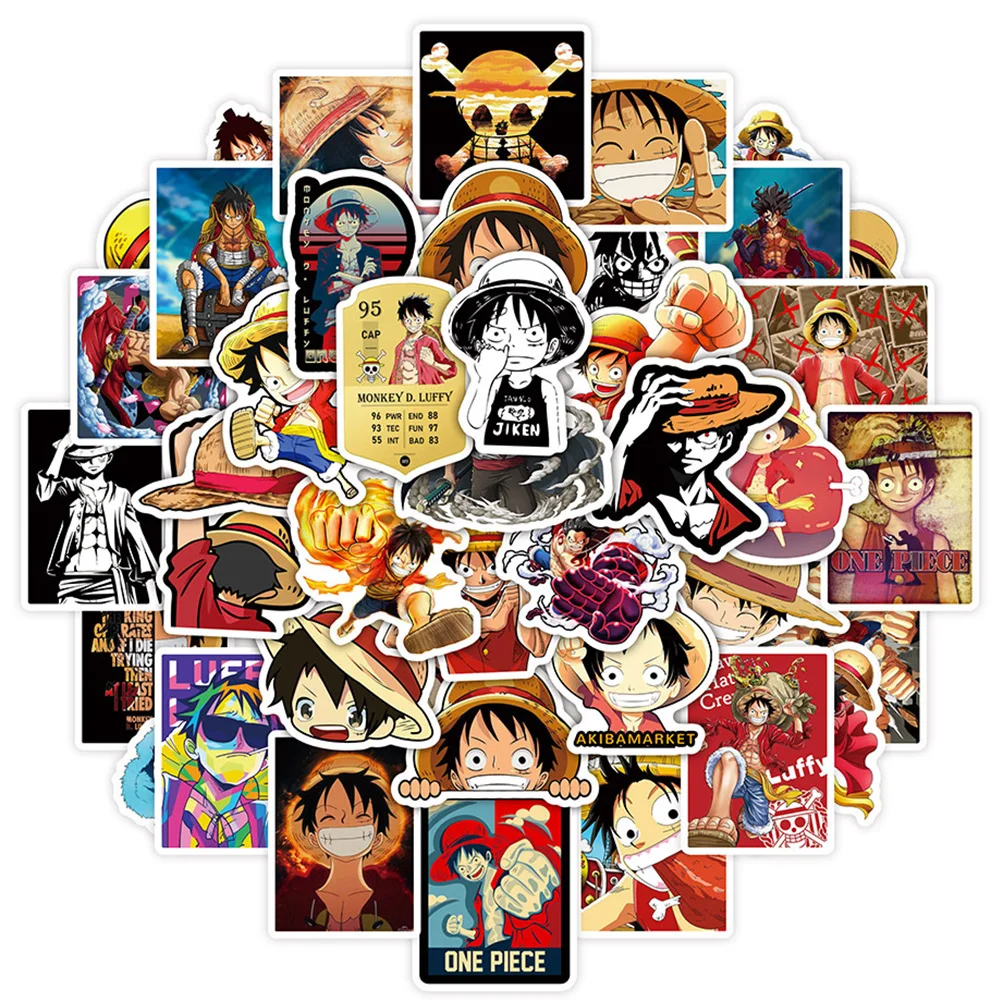 

10/30/50pcs Cartoon One Piece Stickers Anime Luffy Graffiti Decals Kid DIY Skateboard Laptop Phone Guitar Cool Vinyl Sticker Toy