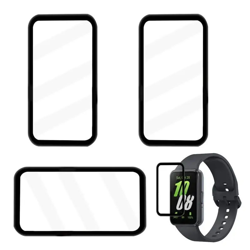 

3 шт. ультратонкая Защитная пленка для Samsung GalaxyFit3 мягкая прозрачная ПЭТ Защитная пленка для экрана смарт-часов с защитой от царапин