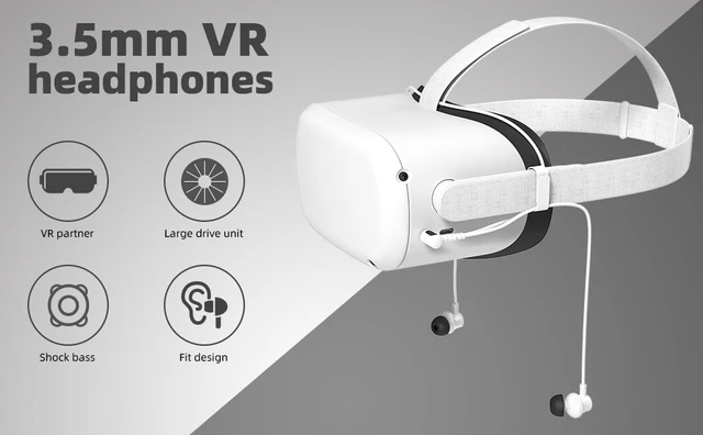 Gaming Headphone for Oculus Quest VR Headset 3D Deep Bass Wired