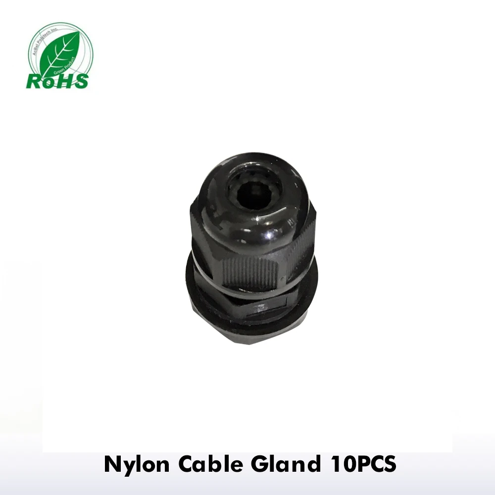 10pcs IP68PG7 PG9 PG11 PG13.5 PG16 PG21 for 3-6.5mm-14mm Wire Cable White Black Waterproof Nylon Plastic Cable Gland Connector