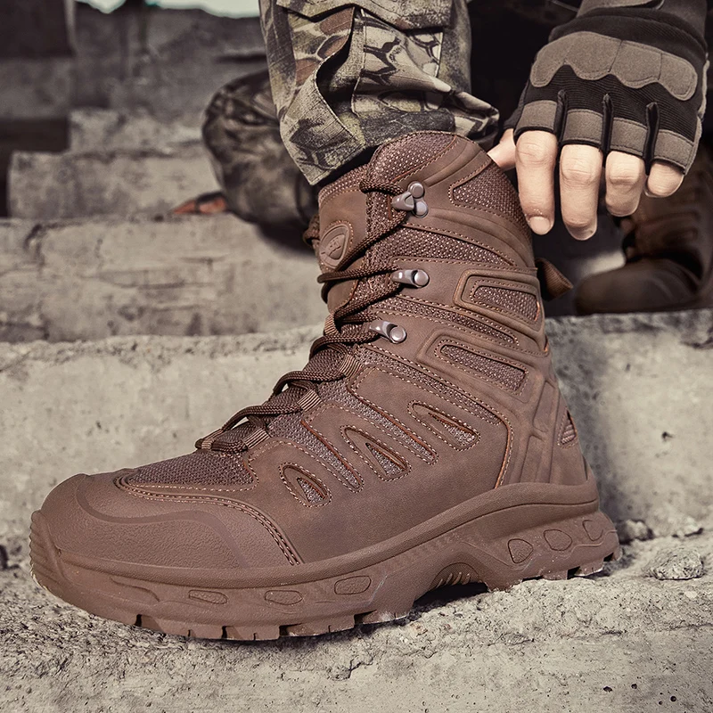 Men's Oversized Hiking Shoes, Outdoor Field Training, Field Training, Hiking Military Boots, Men's Fitness Boots 39-47