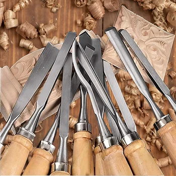 12PCS Wooden Carving Chisel Tool Set with Storage Pouch 1