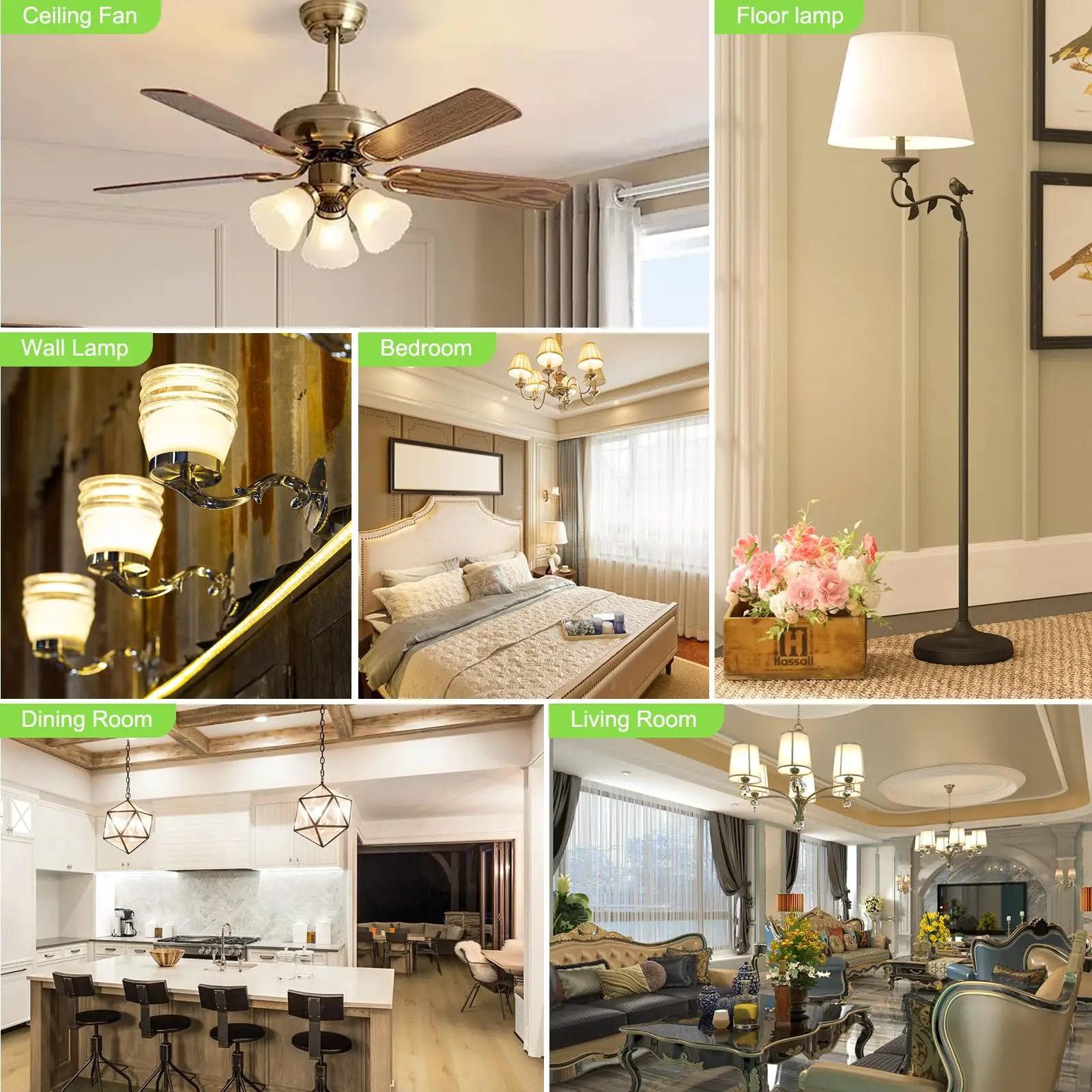 LED Candle Bulbs (10 Pcs, E14/E27, AC85–265V) 6