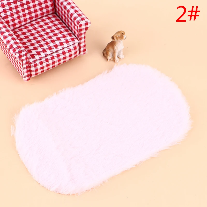 Miniature Plush Rug for Dollhouse Living Room Decor Accessories