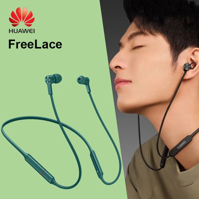 Huawei-auriculares inalámbricos FreeLace, cascos con Bluetooth, interruptor  magnético, memoria, Cable de Metal, resistentes al agua