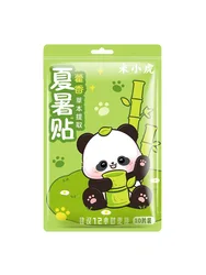 Panda Cartoon Cooling Patch - Refreshing Cold Compress for Outdoor Fatigue and Heat Relief (10 pieces per bag)