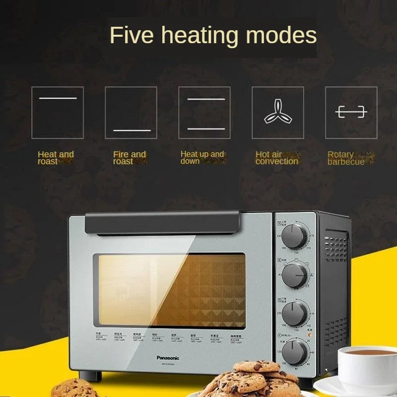 32L Oven 4 Levels Built-in Oven Light Upper and Lower Independent Temperature Control Time Setting Multi-function Hot Air Oven 2
