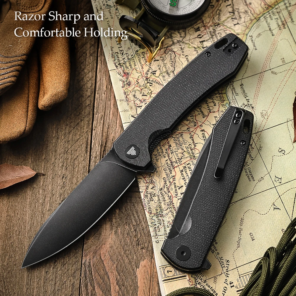 TRIVISA Folding Pocket Knife for Men，Sharp EDC Camping Knife With
