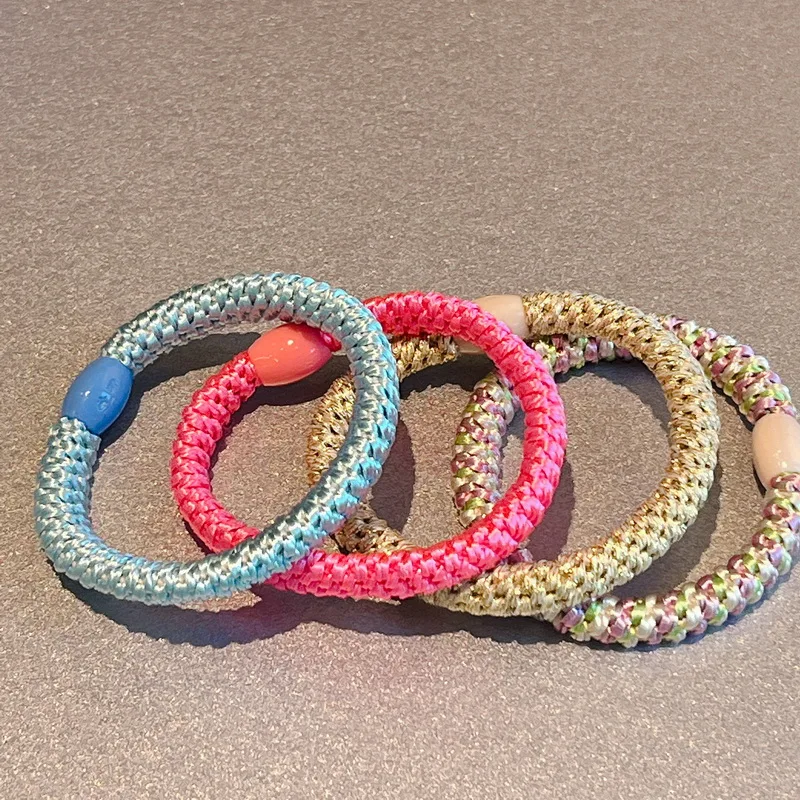 4 teile/satz Frauen bunte große hair ropes & ties elastische haargummi damen Haar Gummi Dame gummiband knekki haar elastiek Accessoires – Detail 9