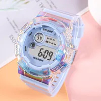 New Digital Display Electronic Watch Trend Men's and Women's Sports Nightlight Alarm Clock Multifunctional Table 2