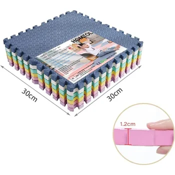 16Pcs Colorful Eva Foam Puzzle Mat for Baby, Non-Slip Play Mat with Interlocking Tiles for Bedroom, Exercise Room, Kids Room 1