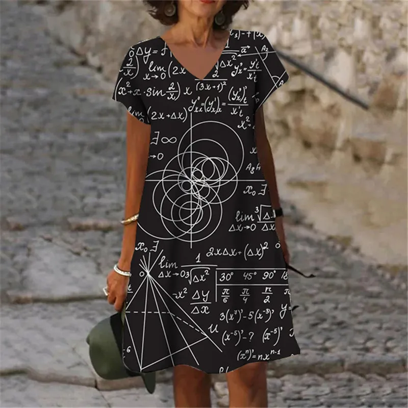 Mathématiques Robe Plage Coton Mathématiques Robe Blanche Soldes