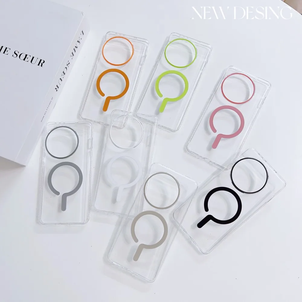Enhanced Transparent Magnetic Wireless Charging Protective Back Cover Case