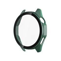 Premium Tempered Glass & Protective Case for Smartwatch - Anti - Fall Screen Protector & Durable Bumper Shell (Green)