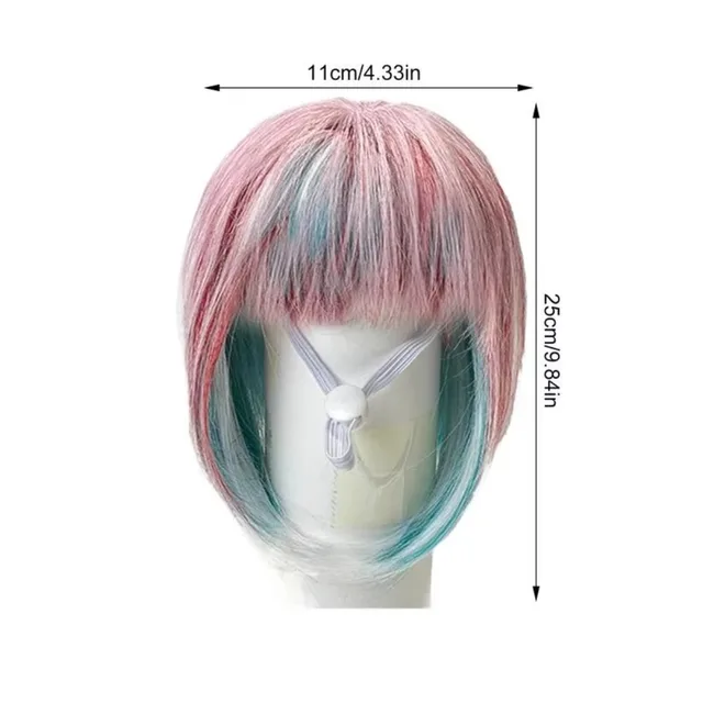 Universal Long Hair Dog Cat Costume Wig Dream Look Funny Cats Cosplay Wig Colorful Blue Pink Wig Costume Party 6