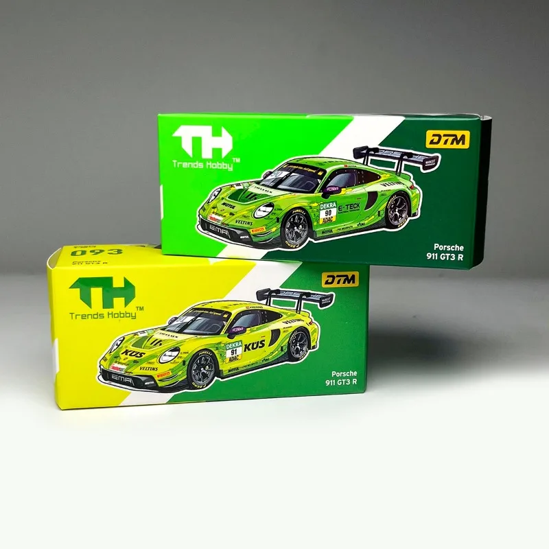 TH 다이캐스트 1/64 스케일 포르쉐 911 GT3 R-DTM 2024 레이싱카 모델 합금 포르쉐 GT3 슈퍼카 모델 선물 장식품