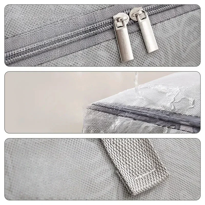 1-5Pcs Clothes Quilt Storage Bag Waterproof Moistureproof Large Capacity Luggage Bag Packing Bag Thickened Non-woven Storage Bag 2