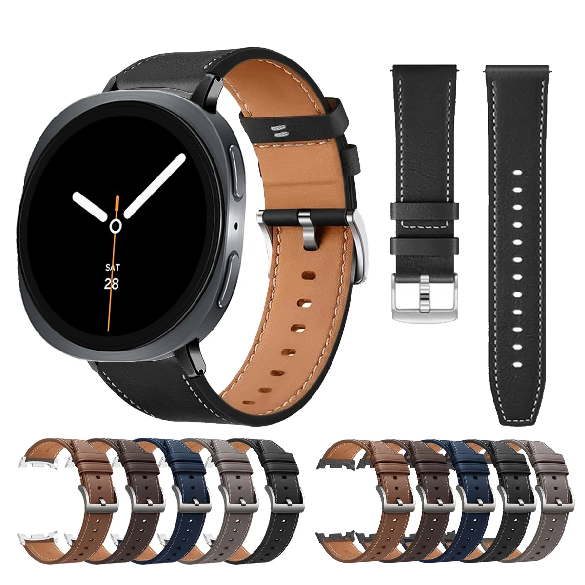 Premium Leather Watch Strap Replacement Bracelet