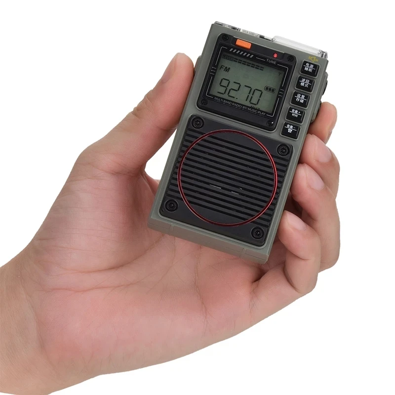 

HanRongDa HRD-787 AM/FM/SW/WB полнодиапазонное радио, поддерживает телефон с дистанционным управлением через приложение, мини Bluetooth TF карта плеер