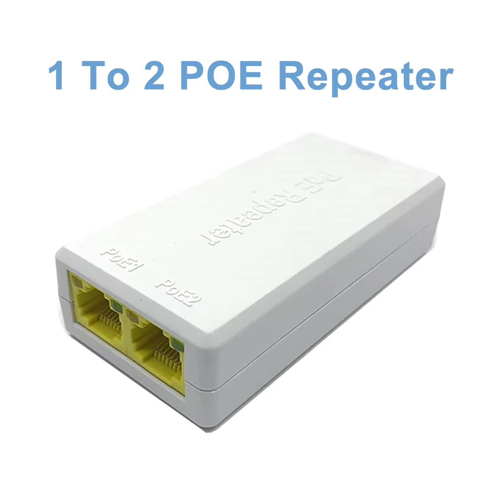 POE 익스텐더 1 to 2 포트 100Mbps 네트워크 스위치 리피터 IEEE802.3af/at 플러그 앤 플레이 포에 스위치 NVR IP 카메라 AP용