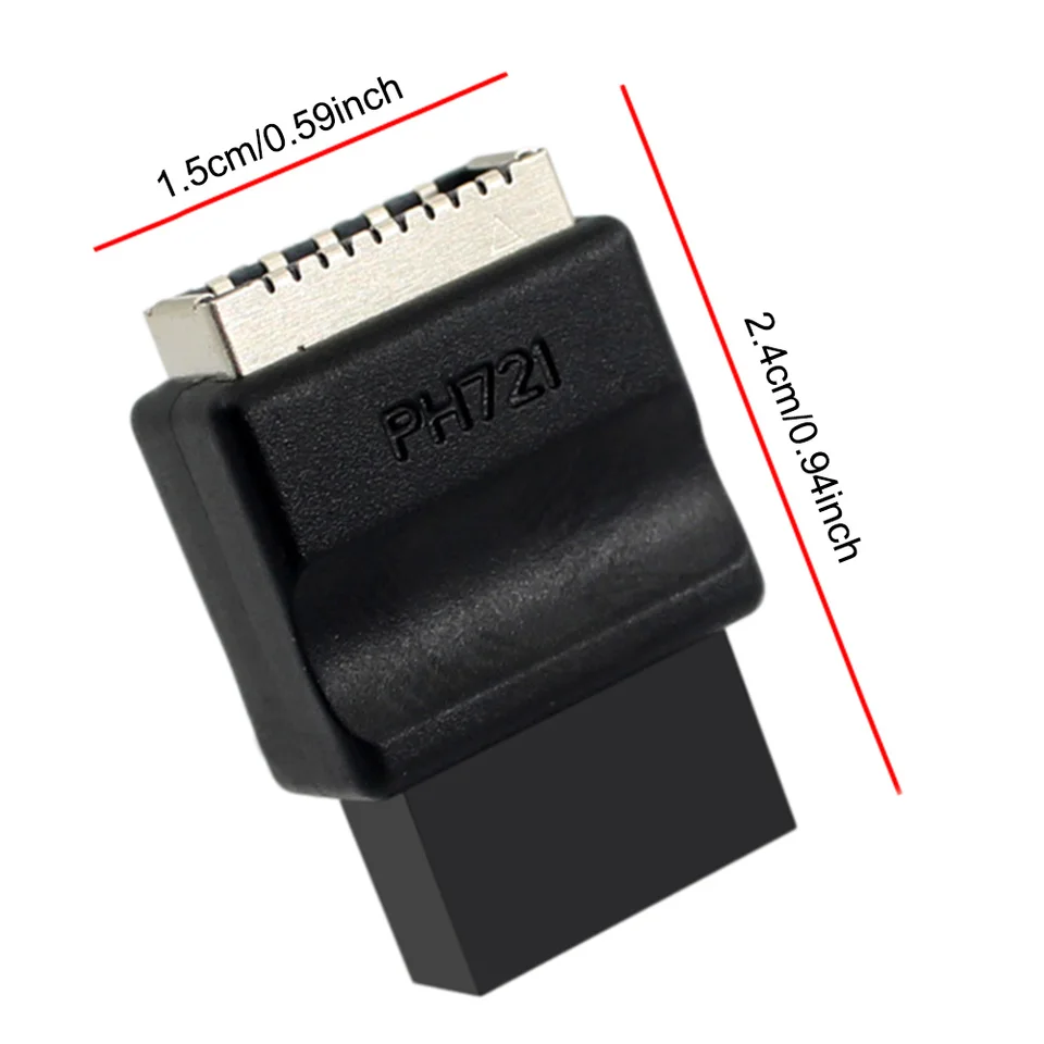 USB 2.0 9-Pin to Type-E Adapter for Desktop PC