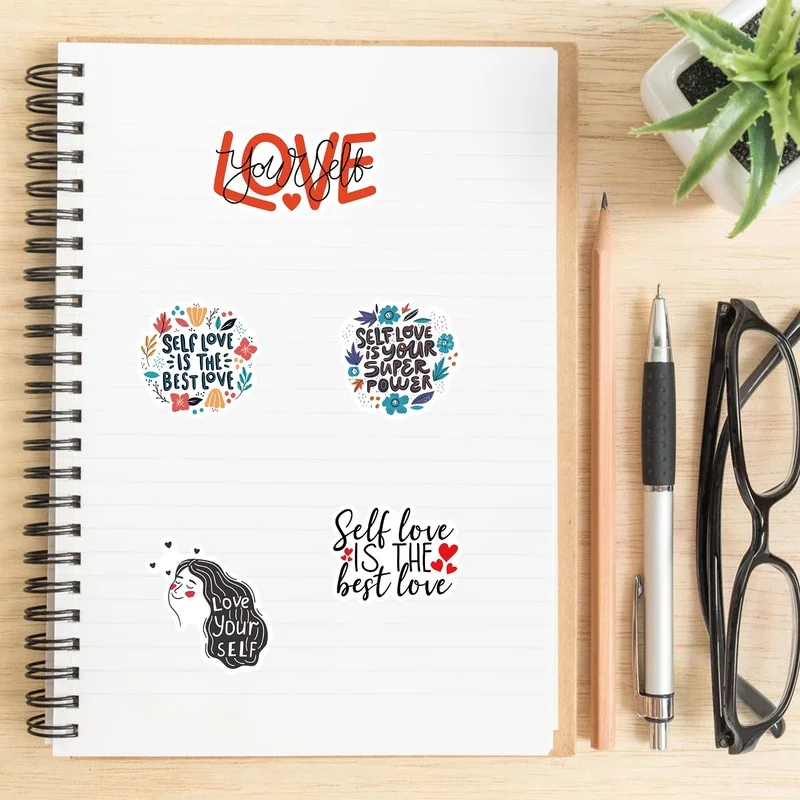 10/50pcs Boho Inspirational Stickers Motivational Quote