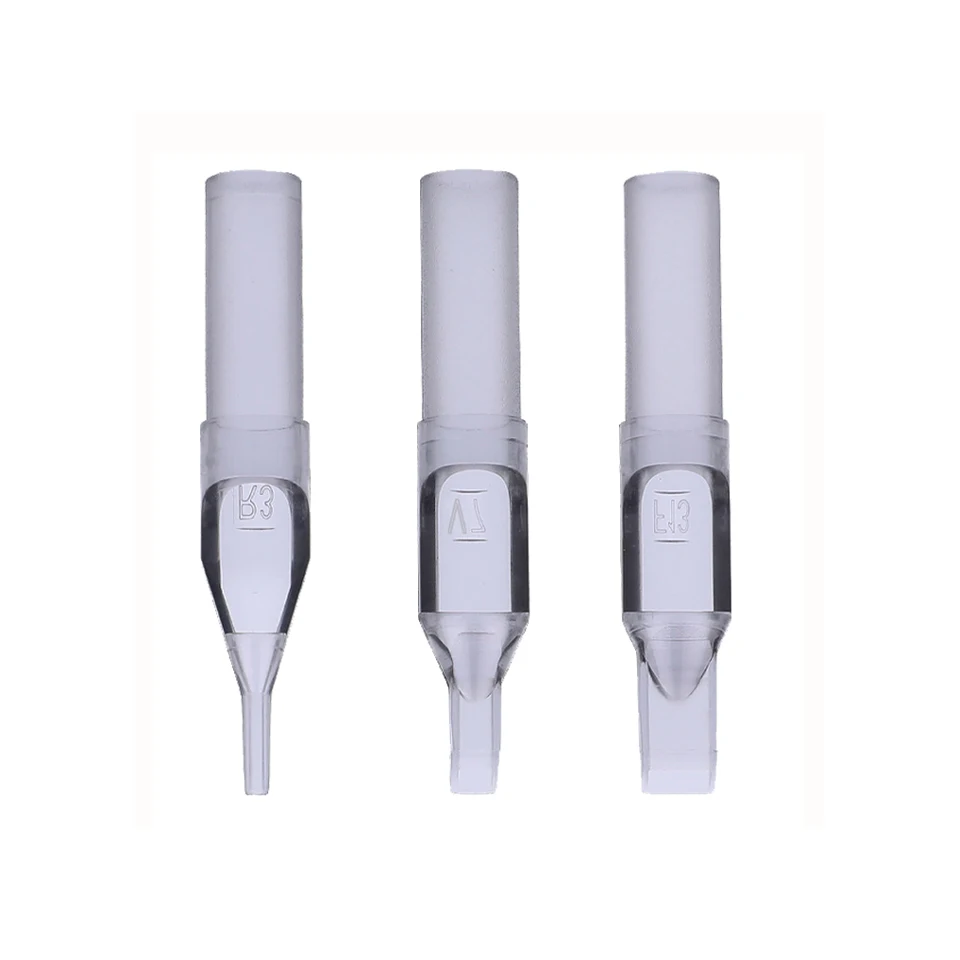 50pcs/Pack Disposable Tattoo Tips RT DT FT Independent Packing For Tatu Cartridges Needles Plastic Mouth Caps Supplies