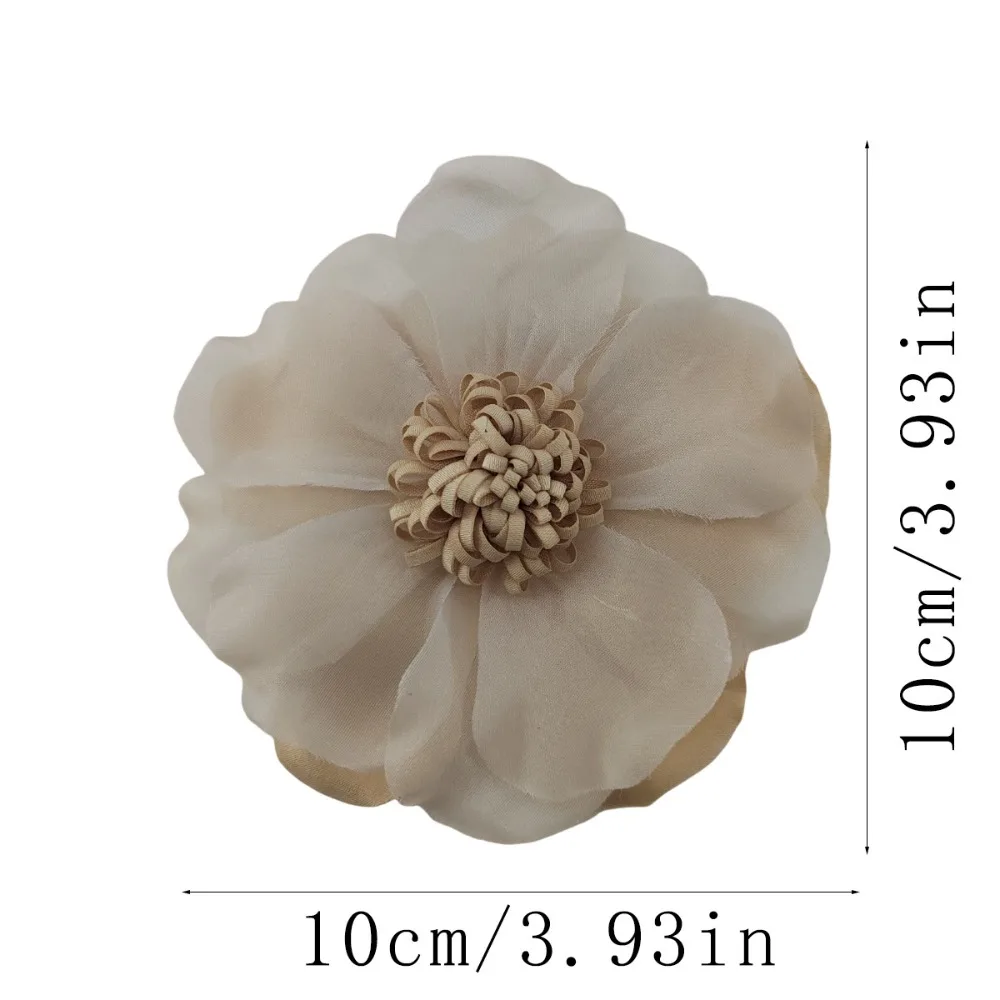 Colorful Fabric Art Camellia Flower Brooch for Women