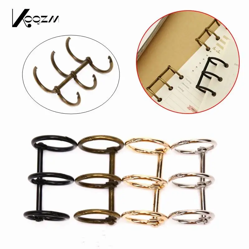 

2Pcs Metal Loose Leaf Book Binder Rings Album Scrapbook Clips Craft Photo Album Metal Ring Binder Stationery Office Supply