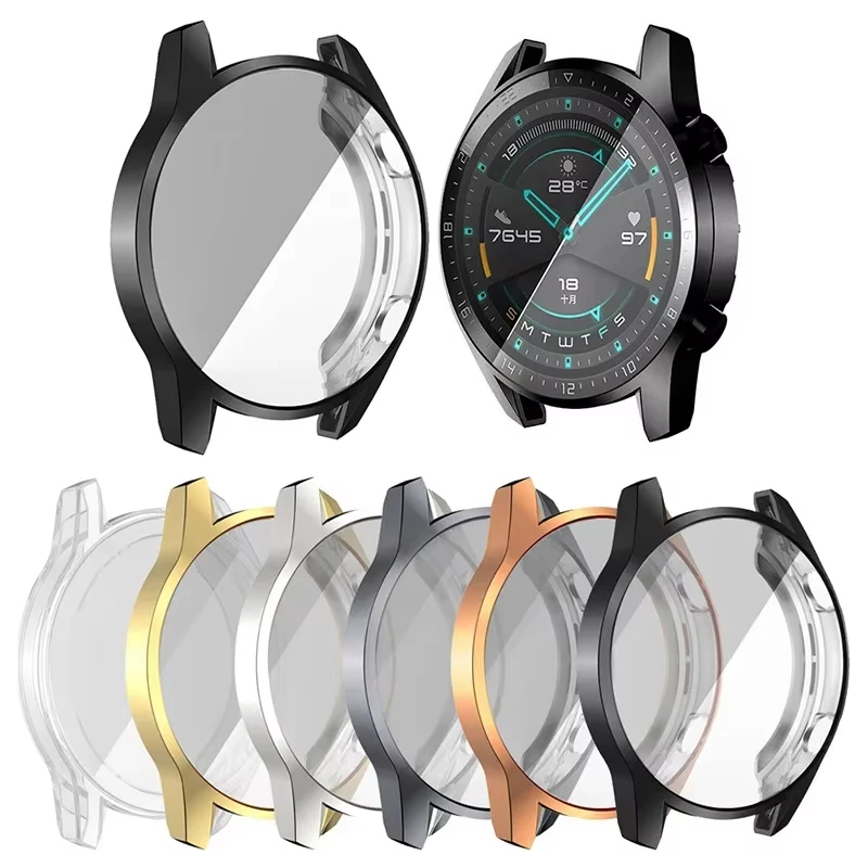 Premium Soft TPU Protective Case for 46mm Smartwatch - All-Around Screen Protector Cover Bumper
