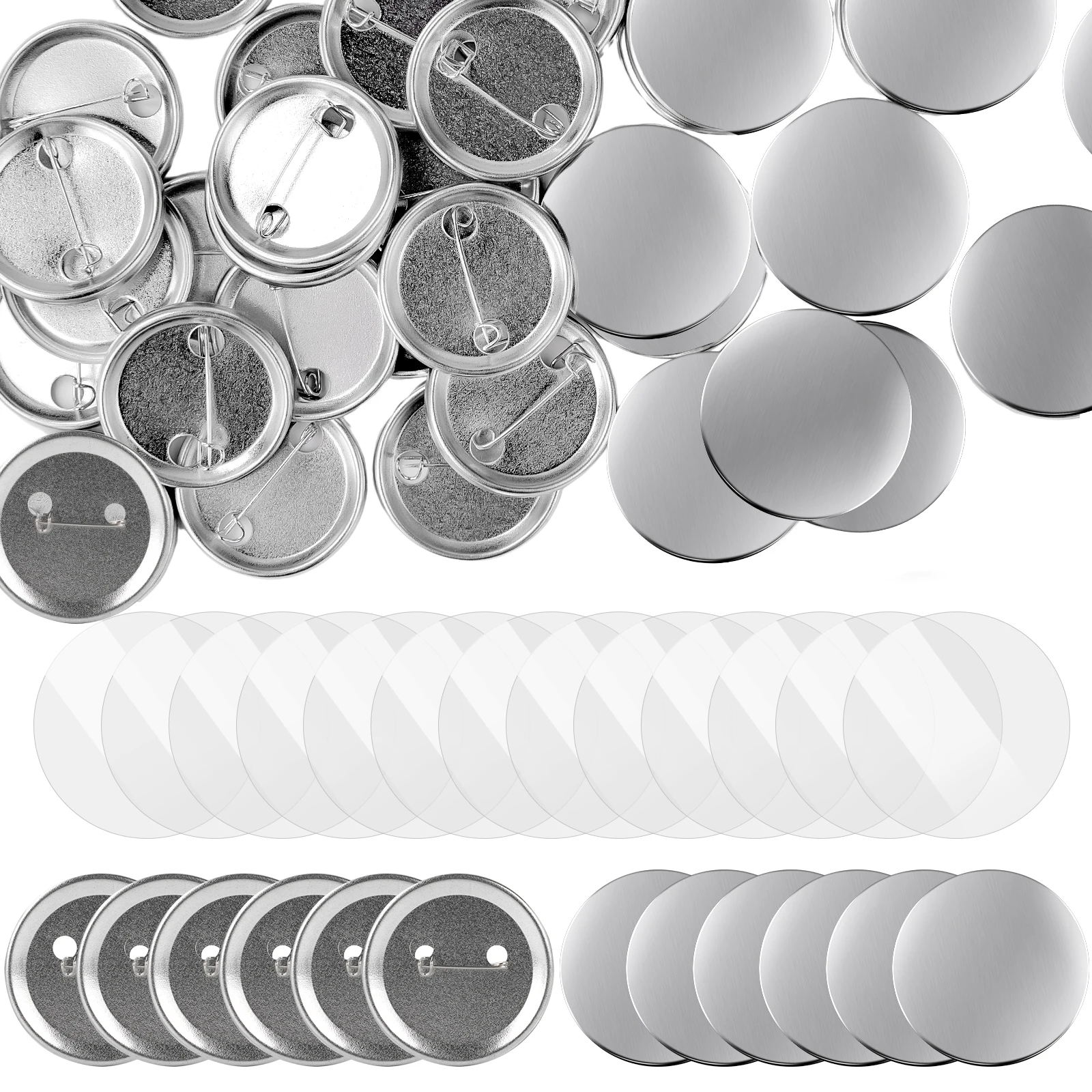 200 Sets Button Maker Supplies, 32mm/ 1.25 inch Button Supplies Button Parts, Metal Blank Dimension details Easy to use