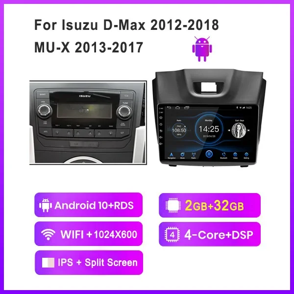 MAMSM Android 12 Car Radio For Isuzu DMAX D-Max 2012-2018 Video Multimedia  Bluetooth Player Navigation GPS 4G Carplay Autoradio - AliExpress