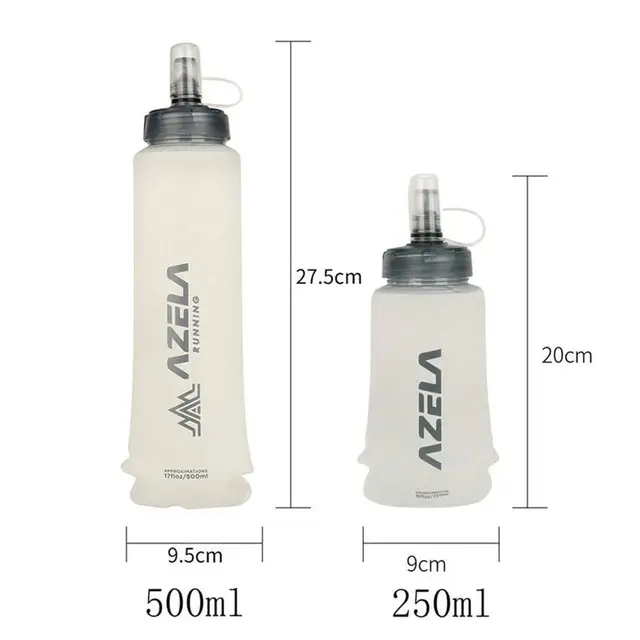 250/500ml Summer Folding Sport Water Bottle Lightweight Running Water Cup Portable Camping Soft Water Bag Outdoors 6