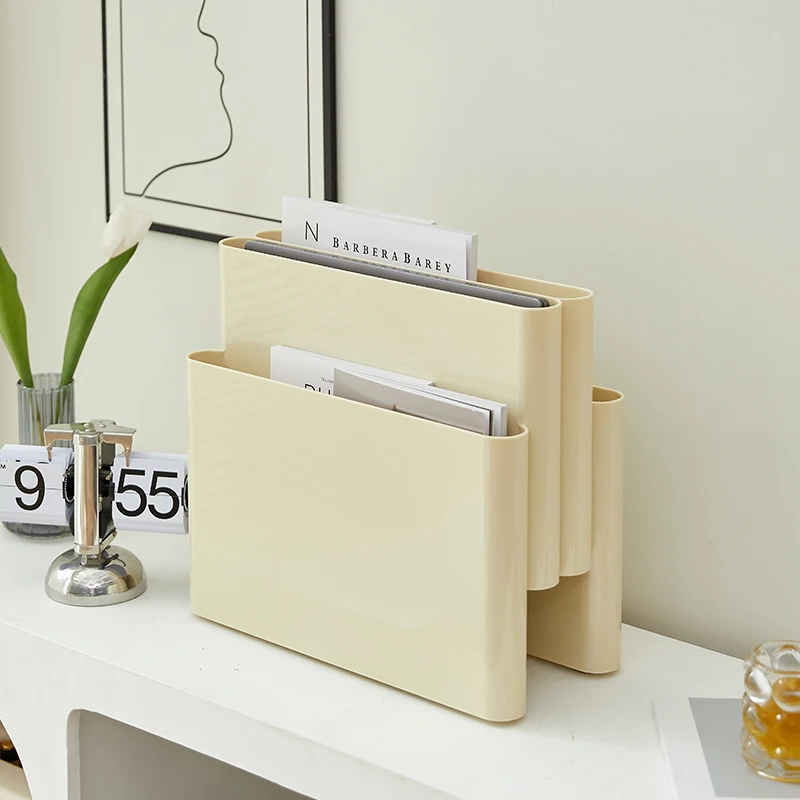 Nordic Bookshelf Mid-Century Floor Magazine Rack Trendy Ins Desktop Decor Minimalist Office Furniture Repisas De Libros FYMR