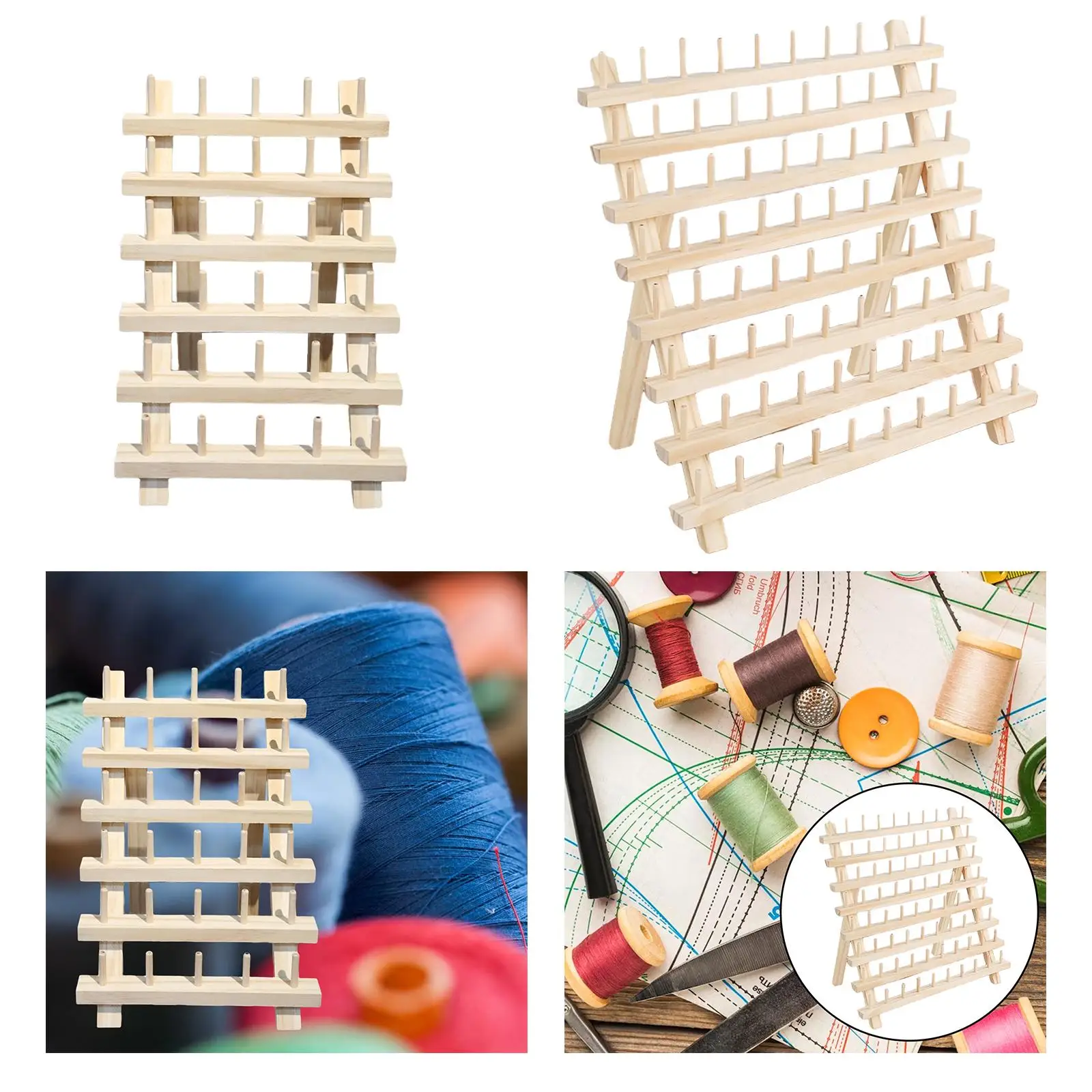 Sewing Thread Rack Space Saving Portable Storage Holder Solid Wooden Thread  Holder Sewing Organizer for Quilting Embroidery - AliExpress