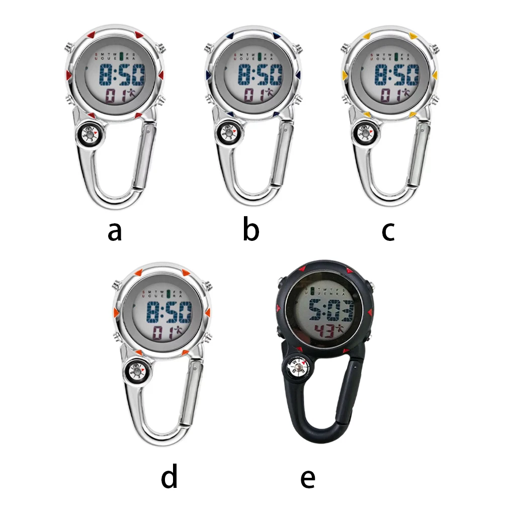 Carabiner Clip Watches Clock Electronic Luminous Watch Display Clocks lcd clocks projection digital weather snooze alarm led clock backlight color display electronic digital table clocks