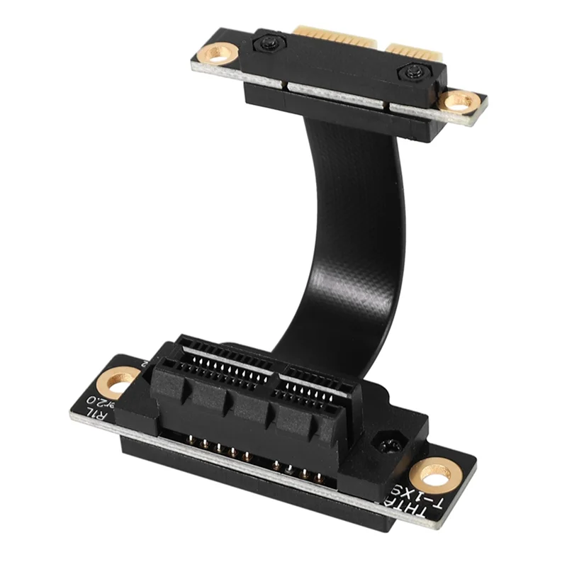 B50B-5X PCIE X1 라이저 케이블 듀얼 90도 직각 PCIe 3.0 X1 - X1 연장 케이블 8Gbps PCI Express 1X 라이저 카드 5CM