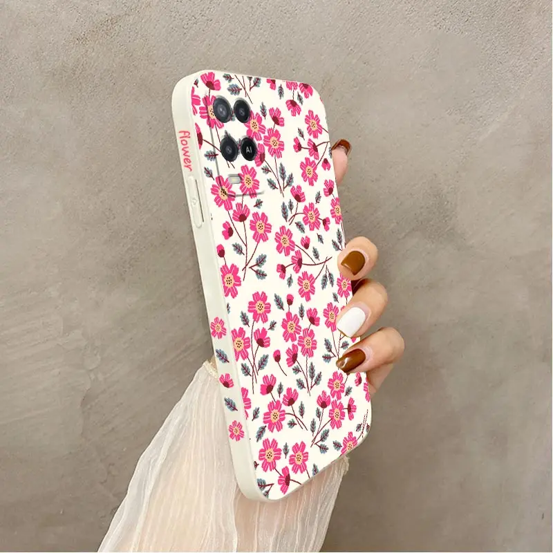 Pink Bellflower Silicone Phone Case Cover