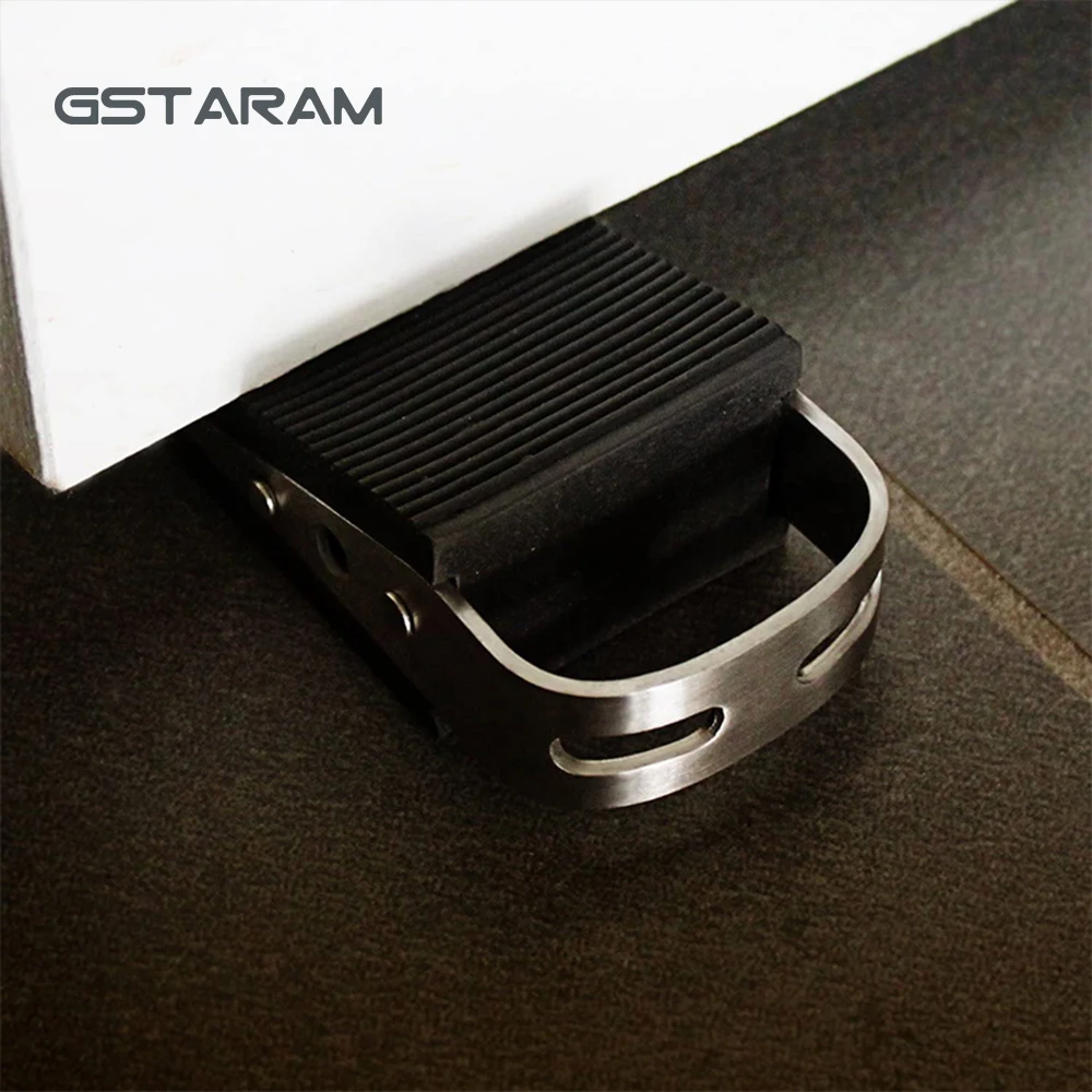 Non-Slip Stainless Steel Hidden Door Stop for Wooden and Glass Doors