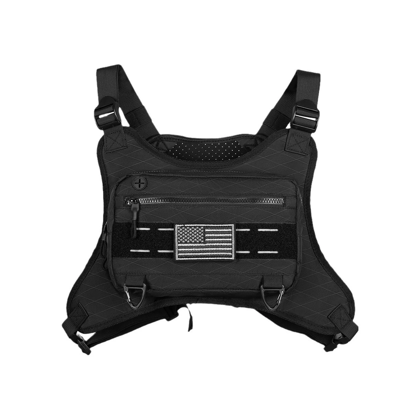 Front Chest Pack Running Chest Bag Running Vest Bag Breathable Sports Lightweight Adjustable Front Vest