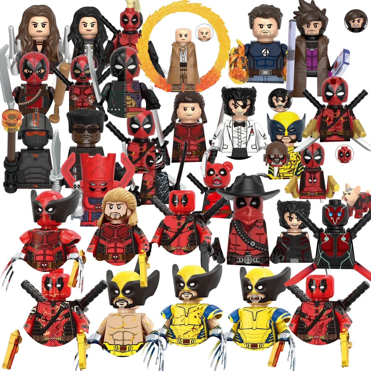 Blind Box Mini Building Blocks TV6207 Figures Big Goblin Spiderman Iron Man Venom Captain Hawk Deadpool Armor Christmas Gift Toy