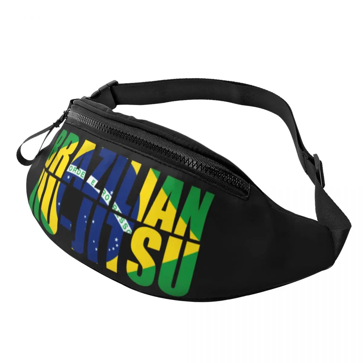 

Brazilian Jiu Jitsu BJJ Brazil Flag Art Fanny Pack Merch Street For Female Chest Bag