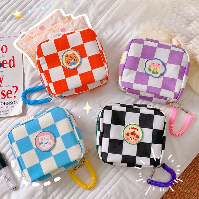 Lányok Tampon Tároló Táska Szervező Hölgyek Sminktáska Egészségügyi Pad Tasak Szalvéta Kozmetikai Táskák Tartó