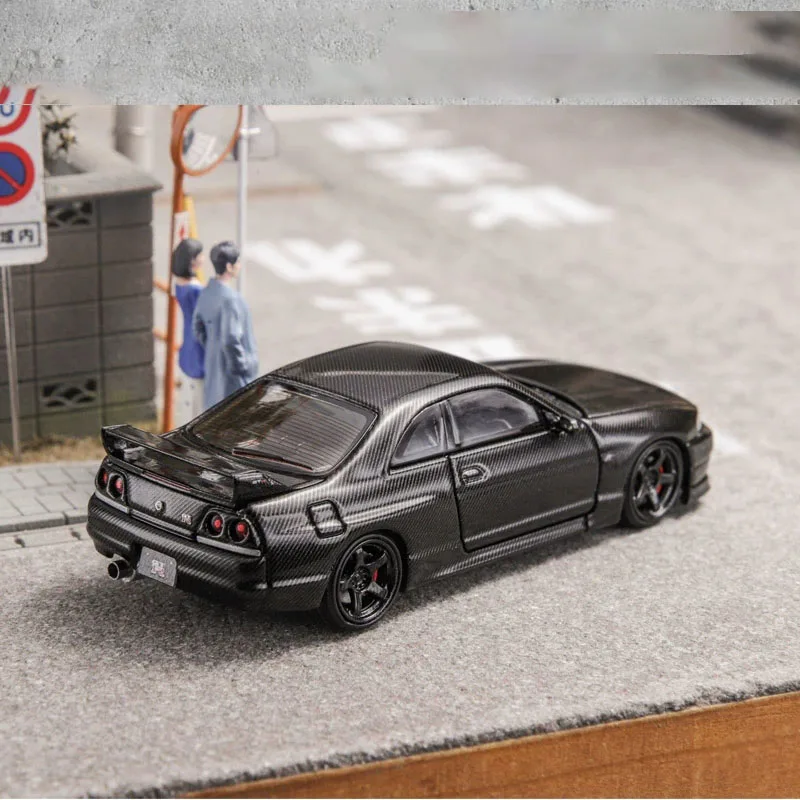 다이캐스트 오리지널 닛산 GTR 스카이라인 R33 BCNR33 시뮬레이션 합금 자동차 모델 정적 소장 장난감 선물 기념품, 1:64 체중계