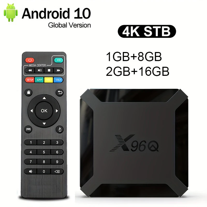 X96Q Android TV Box 2GB/16GB, Allwinner H313 Quad-Core, 4K HD Wifi Chromecast Built In Hdmi 2 5 Lecteur Multimedia 98457056