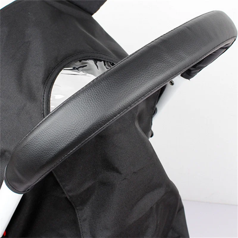 Baby stroller Handle PU Leather Pushchair Armrest Case Protective Cover For Pram Stroller Universal  Anti Slip Cover Pad Soft Co