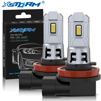 XSTORM 차량용 LED 전구, 백색 12V 자동 다이오드 램프, 9005 HB3 9006 HB4 헤드라이트 안개등, 캔버스 미니 60W, 20000LM, 6500K CSP, H8, H11