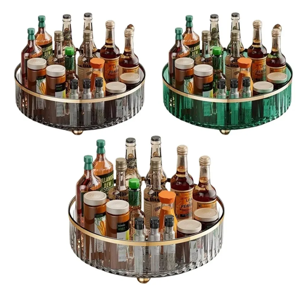 Spice rack Rotating Tray Spice Rack Pantry Cabinet Turntable Base Storage Bin Kitchen Organizer for Seasoning Cosmetic Storage
